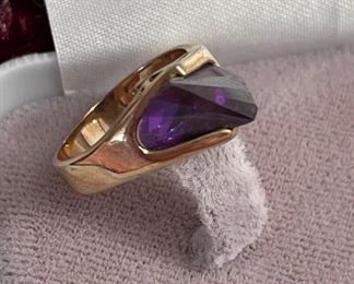 Amethyst and Gold Ring