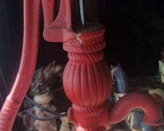 Metal table water pump, decor 