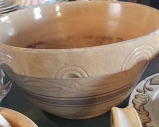 Antique, large bowl, has some wear and tear