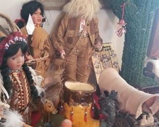 Western and native American dolls