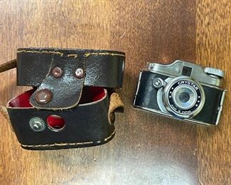 This Crystar Mini Camera was made in Japan during the post WW2 era. Originally, the concept of small cameras in Japan at the time was popularized by desire among consumers to save on the expense of large format film. During the 1950's these were rebranded as spy cameras when they were brought into the US market.