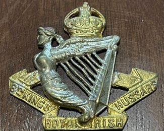 WWII 8th Kings Royal Irish Hussars Victoria Cap Pin British