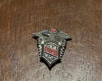 Vintage 1943 Harper Loyalite Pin Shield Red Enamel