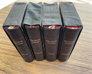 Small Set As If Used By a Military Chaplain Set of 4 Vols of the Catholic Breviarium Romanum in Latin