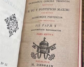 Leather binding with red on the inside and red edged pages