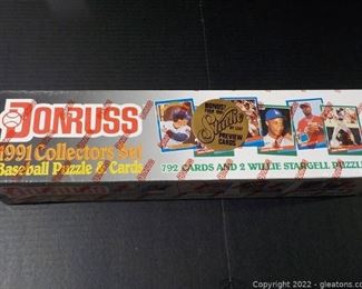 Unopened Box of Donruss 1991 Collector Set Baseball Puzzle and Cards