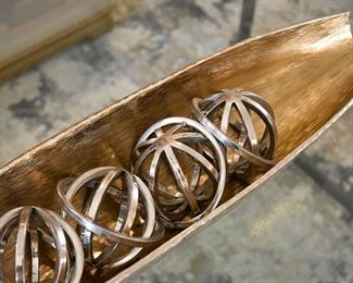 decorative tray and orbs