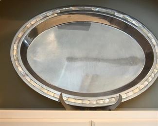 oval tray with inlay