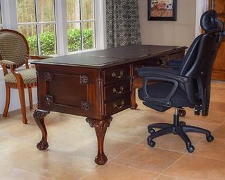 executive desk, office chair