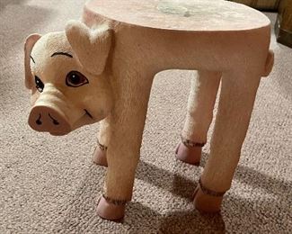 Cute little pig stool
