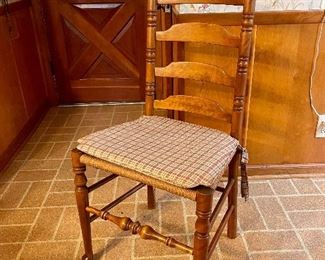 One of six dining chairs