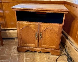 TV stand with rotating top and wheels 