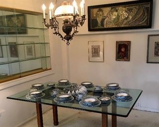 Chinoiserie Glass Dining Table 