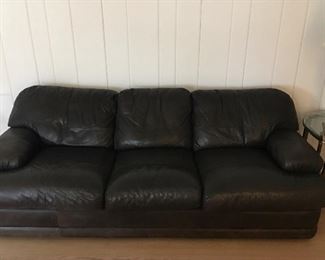 Black Leather Vintage Sofa