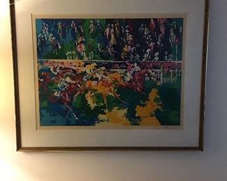 Professionally Framed LeRoy Neiman Artwork Titled "Ascot Finish" 