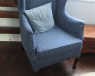 Upholstered Queen Anne side chair