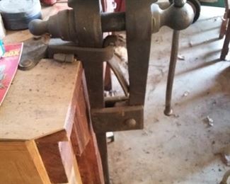 vintage fence post vise