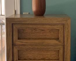 Vintage Thomasville Bedroom: Dresser w Mirror, 2 Nightstands, Armoire, King Headboard, MCM Teak Table Lamp