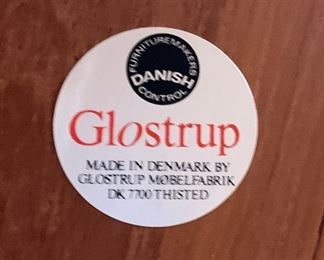 Glostrup Danish Teak Dining Table 47" Round w 2 ea 19 3/4" Leaves and 8 Chairs