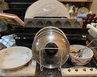 Assorted Kitchen, Pots & Pans, Bakeware, Serving, China, Glassware and more...