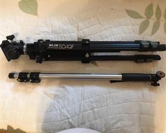 Slik camera tripod and Bogen monopod for camera