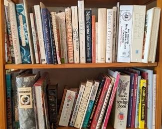 Lots of cookbooks, and Nascar yearly books