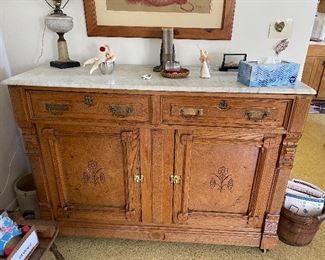 Marble-top sideboard