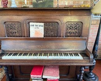 Antique Behr Bros & Co upright grand piano