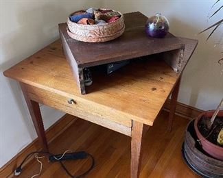 Antique table or stand with one drawer