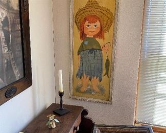 Folk art painting, signed “L N”