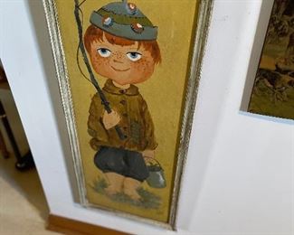 Folk art painting, signed “L N”