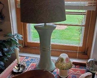 Nice celadon table lamp