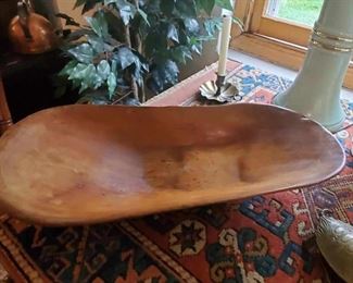 Hand-hewn dough bowl