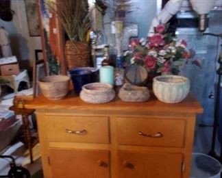 Wooden utility cabinet