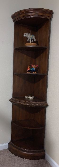 There are two corner cabinets 