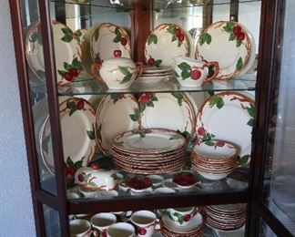 Large Set of Franciscan Apple Blossom Pottery China Set