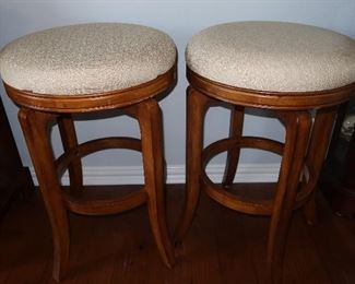 Pair Swivel Bar Stools 