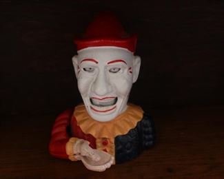 Clown Cast Iron Bank