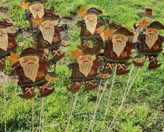 Metal Santa Claus Yard Art