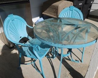 3 Piece Metal Patio Set