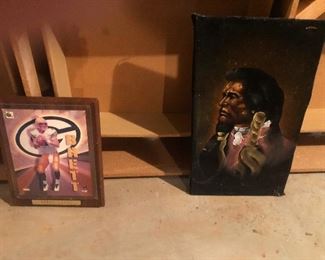 the finest of vintage black velvet art on the right there