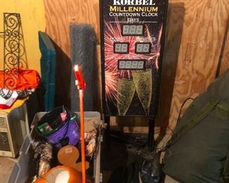 Interesting vintage Korbell freestanding bar sign, kind of an outlier among all the other stuff