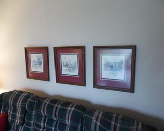 Beautifully framed picture trio
