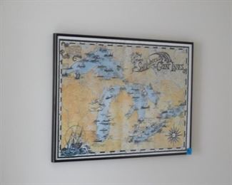 Framed Michigan print