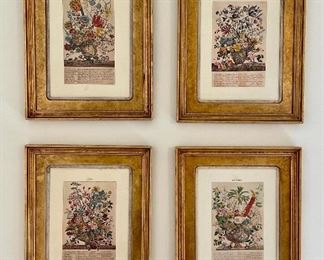 Item 40:  December, March, May, & June Floral Prints - 12.5" x 16":  $85/Each