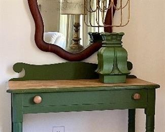 Item 43:  Painted Pine Vanity - 32"l x 14.5"w x 33.5"h: $75 