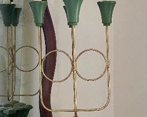 Item 44:  Candelabra (green) - 30.25":  $48