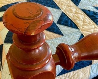 detail - note that somewhere in the distant past, the top had been damaged.