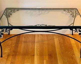 Item 67:  Metal & Glass Coffee Table - 24.5"l x 40.5"w x $145