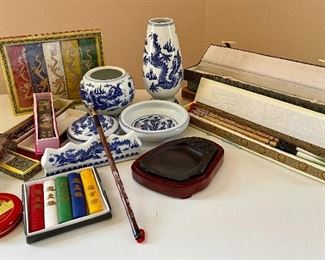 Item 81:  Lot of Chinese Paint Brushes and Tempera Paint Sticks: $28